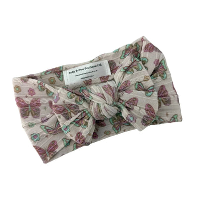 Butterfly Smaller Bow Headband For Newborn to Toddler - Image 2