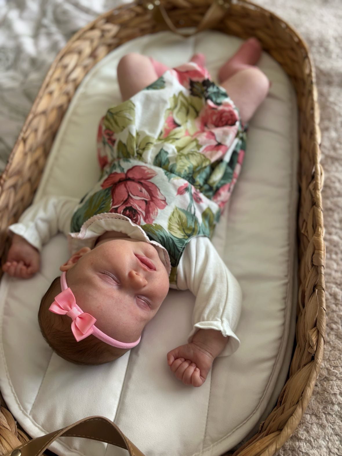 Candy Pink 2 inch Double Bow Headband For Newborns to Age 3 - Image 4