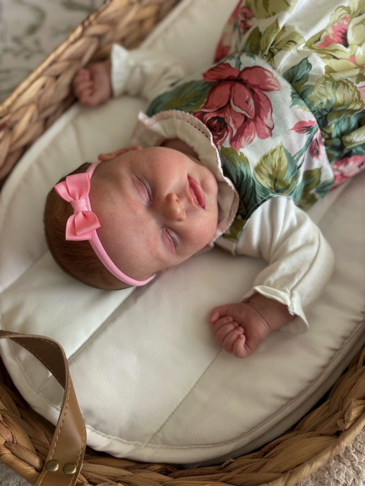 Candy Pink 2 inch Double Bow Headband For Newborns to Age 3 - Image 5