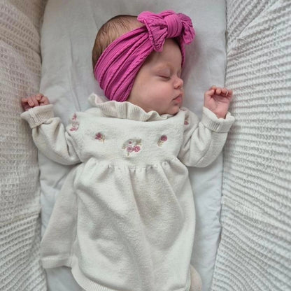 Cerise Pink Smaller Bow Headband Perfect For Baby Girls - Image 3