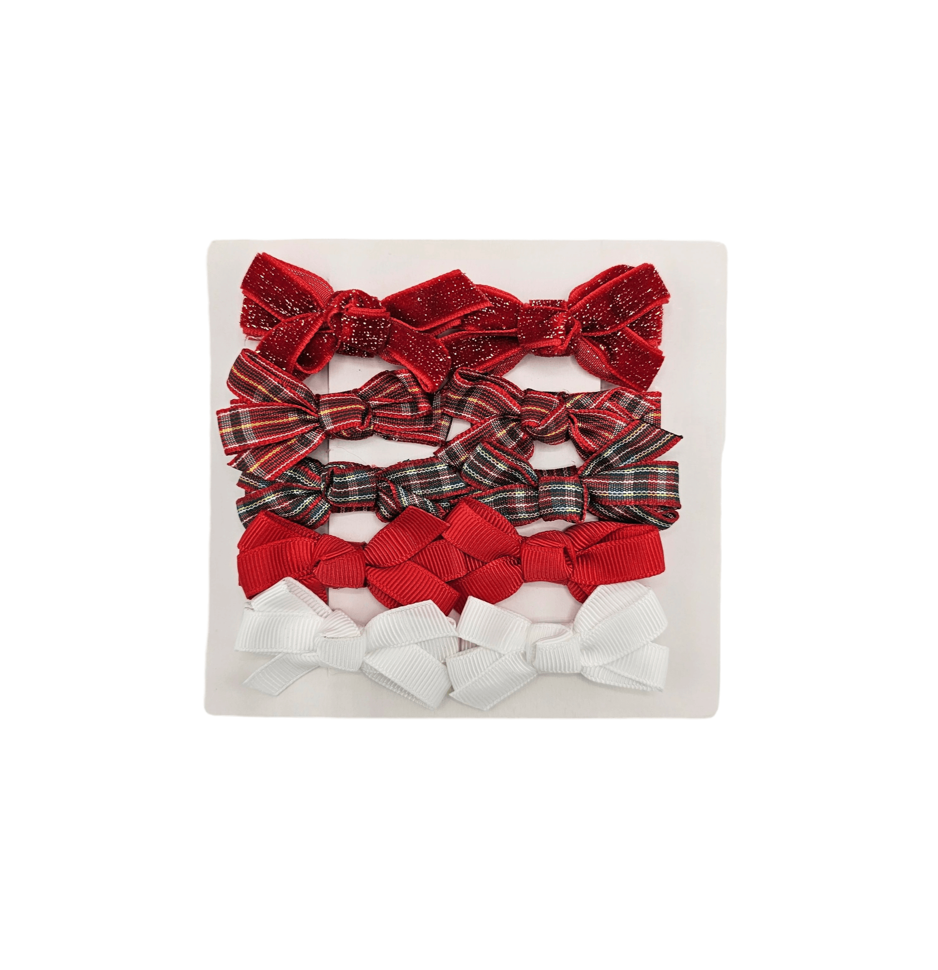 Christmas Pack of 10 My First 2 inch Bow Clips For Baby Girls - Image 1