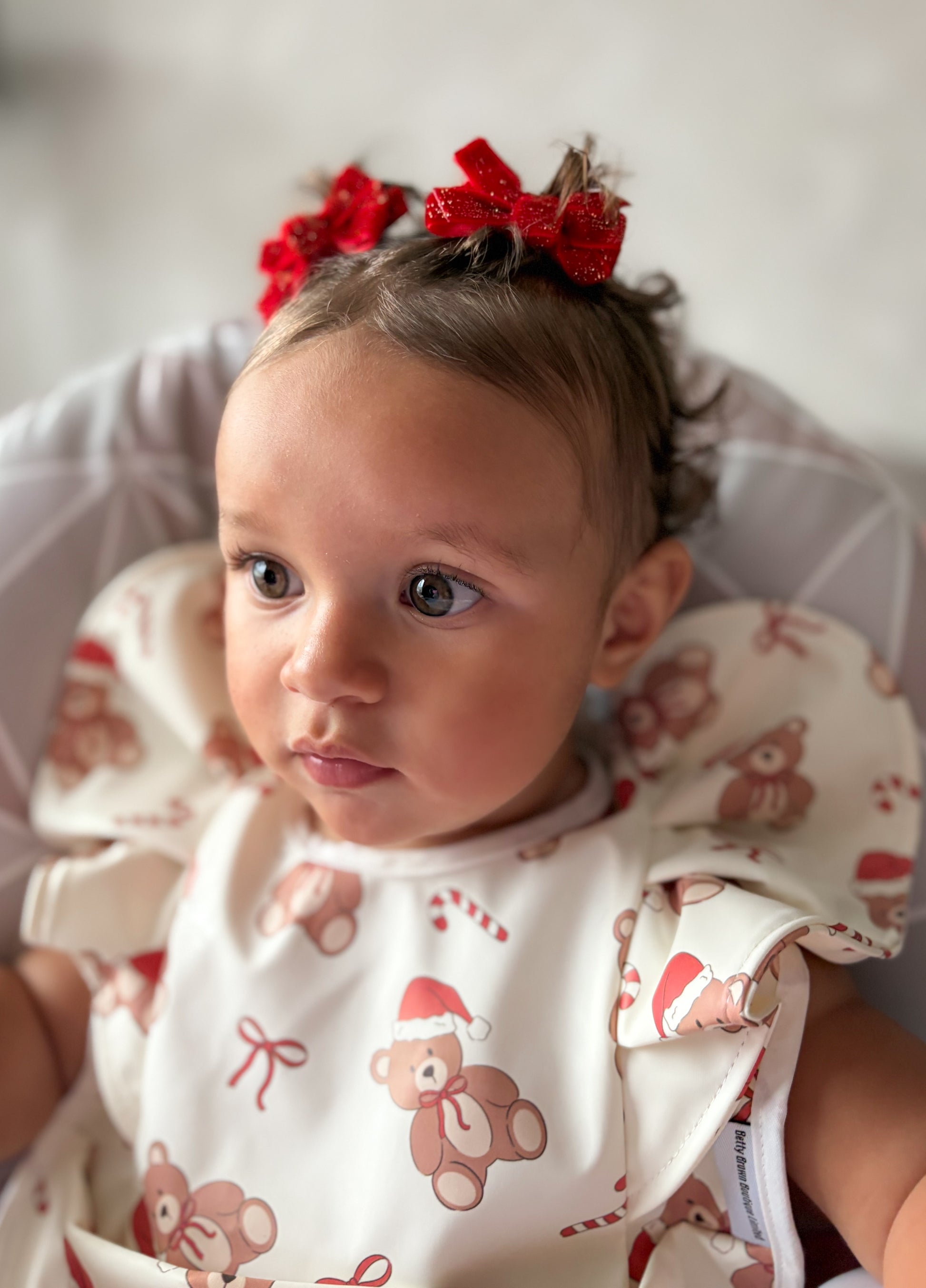 Christmas Pack of 10 My First 2 inch Bow Clips For Baby Girls - Image 7