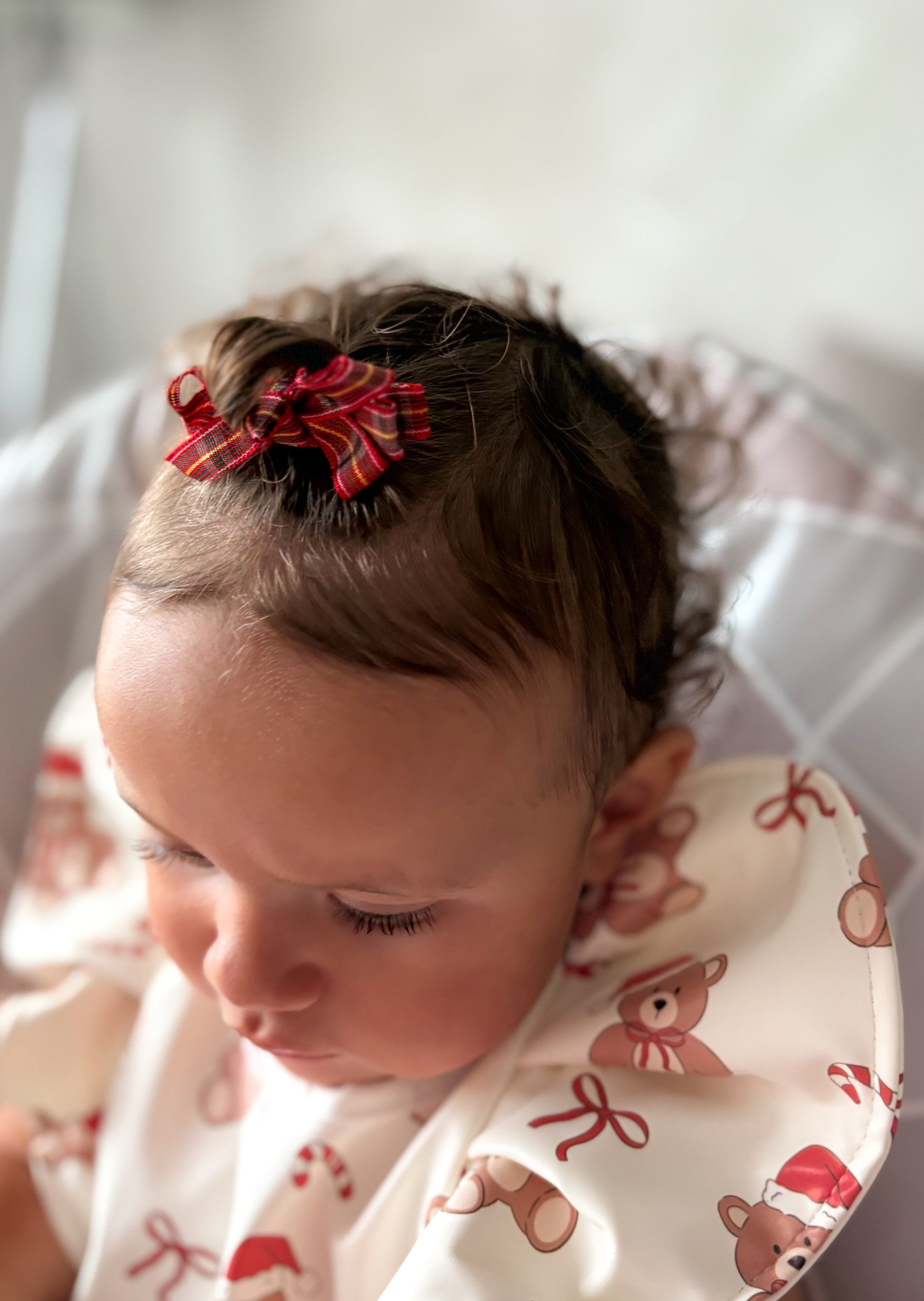 Christmas Pack of 10 My First 2 inch Bow Clips For Baby Girls - Image 9