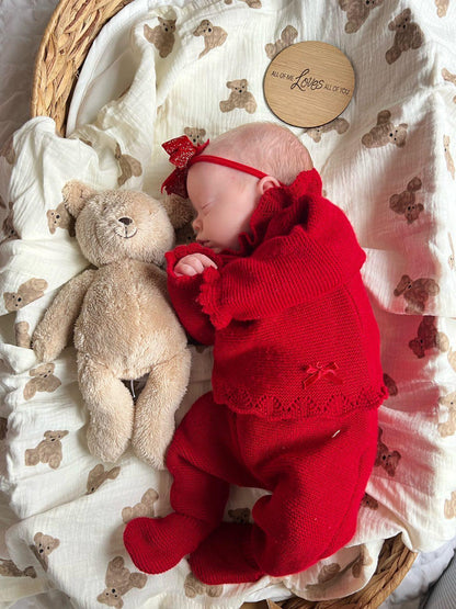Christmas Red Velvet Sparkle 3 Inch Dainty Bow Headband - Image 4