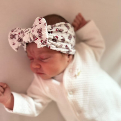 Christmas Teddy Smaller Bow Headband For Girls From Newborn - Image 1