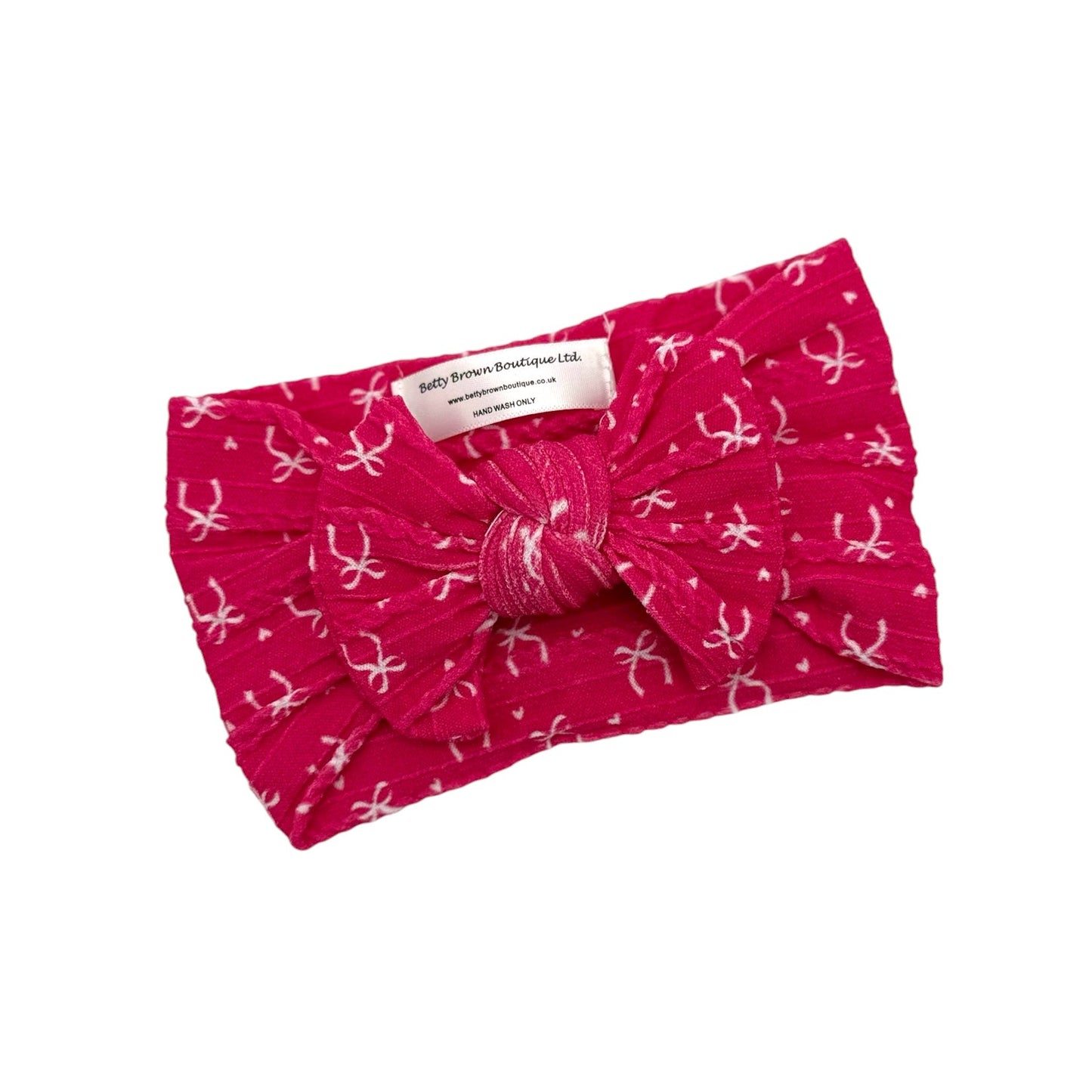 Christmas Cranberry Red Bow Smaller Bow Headband For Babies - Image 2