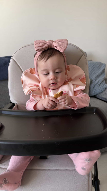 Croissant Pattern Frill Waterproof Bib For 6-18 Months Old - Image 6