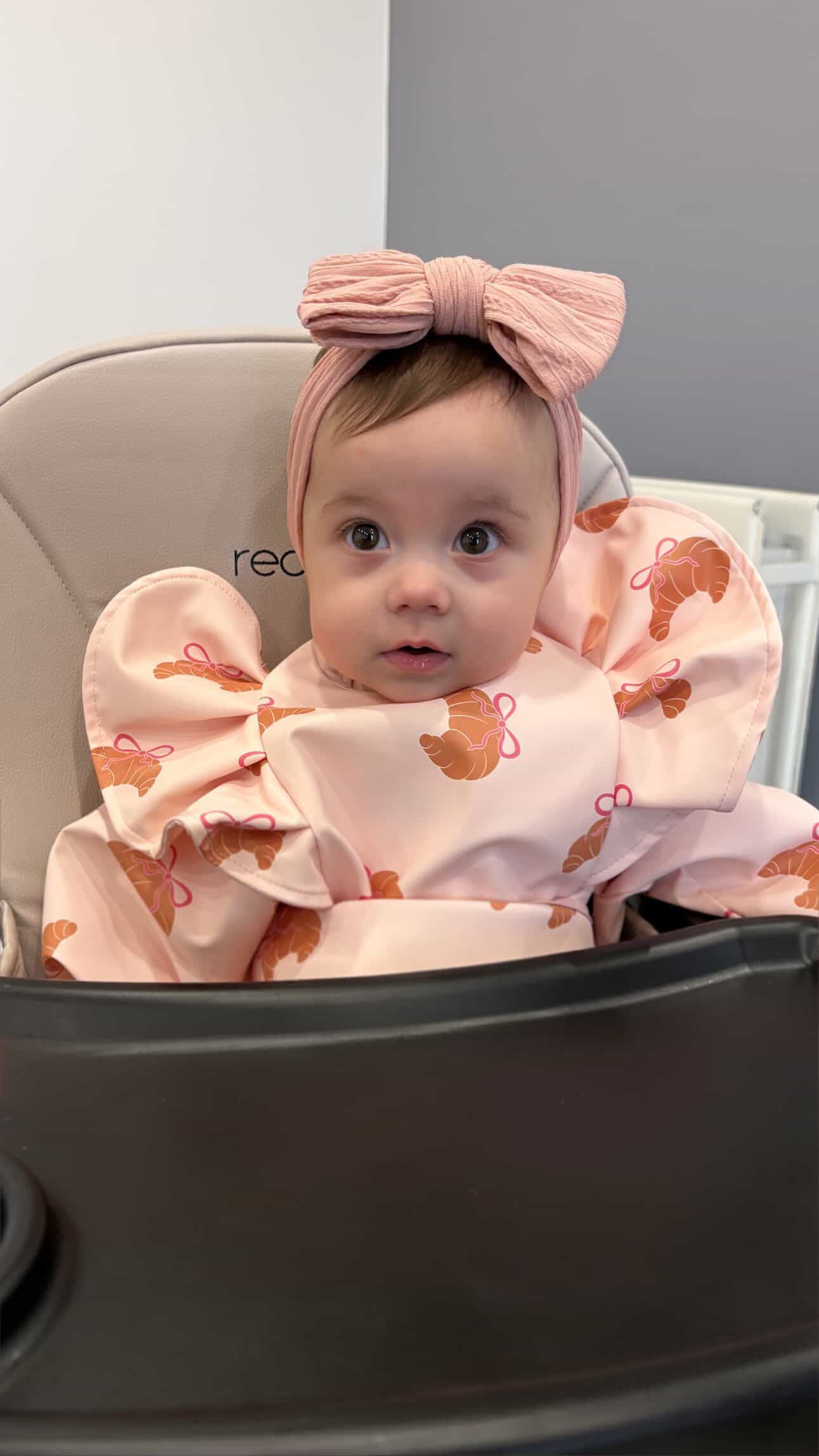 Croissant Waterproof Bib with Sleeves For 6-36 Months Old - Image 1