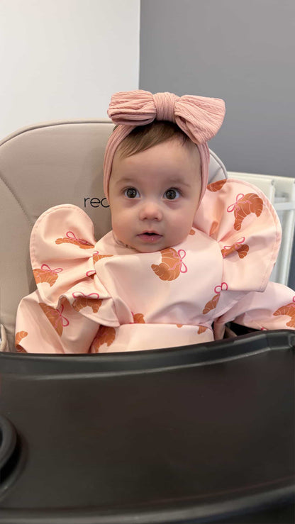 Croissant Waterproof Bib with Sleeves For 6-36 Months Old - Image 1