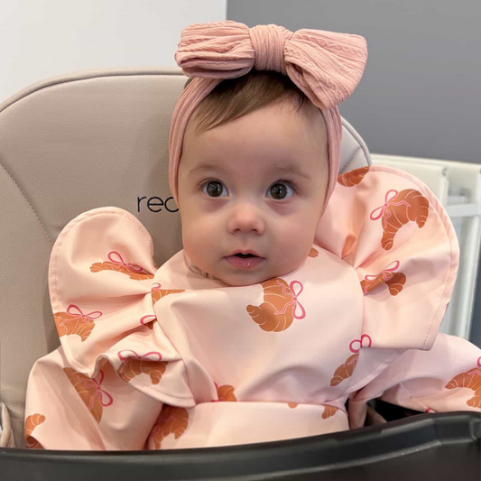 Croissant Waterproof Bib with Sleeves For 6-36 Months Old - Image 1