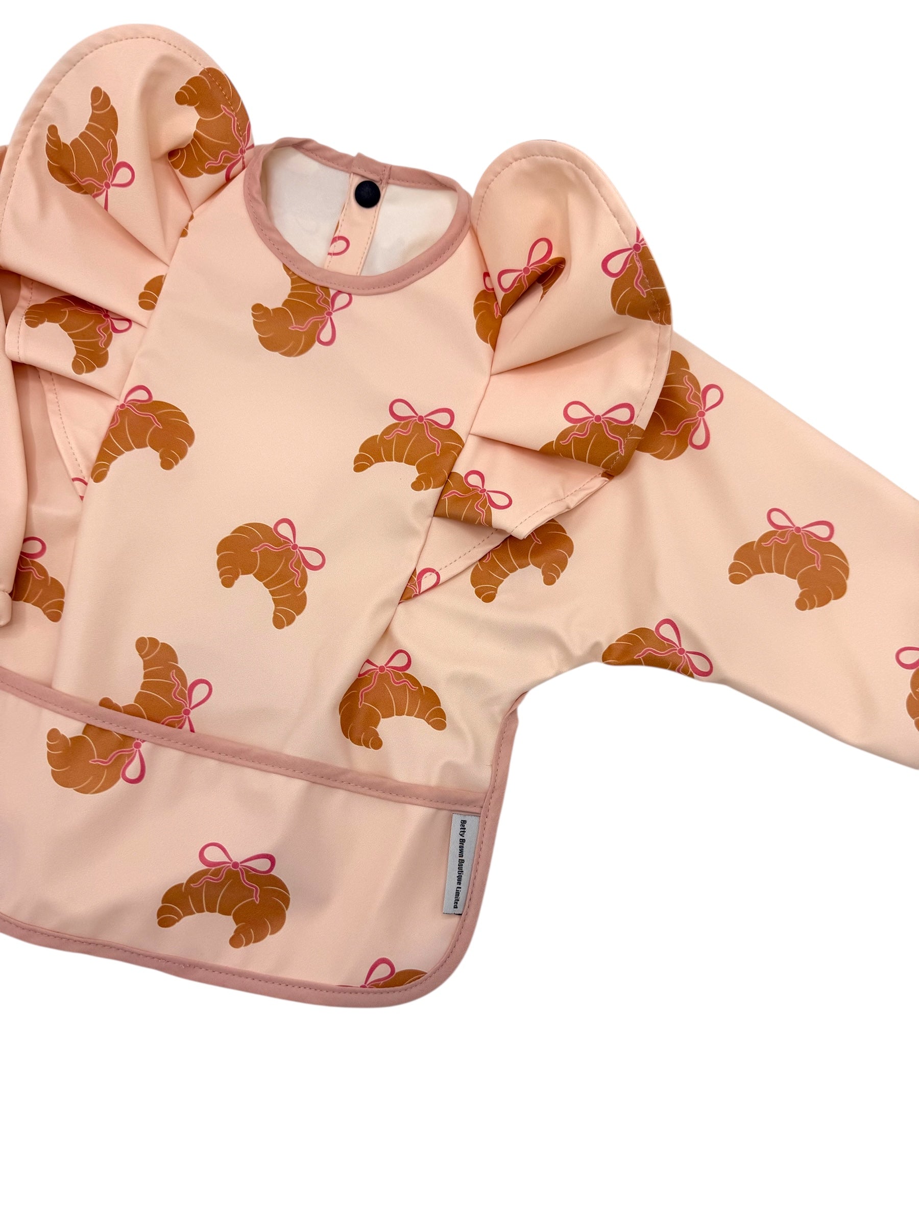 Croissant Waterproof Bib with Sleeves For 6-36 Months Old - Image 3