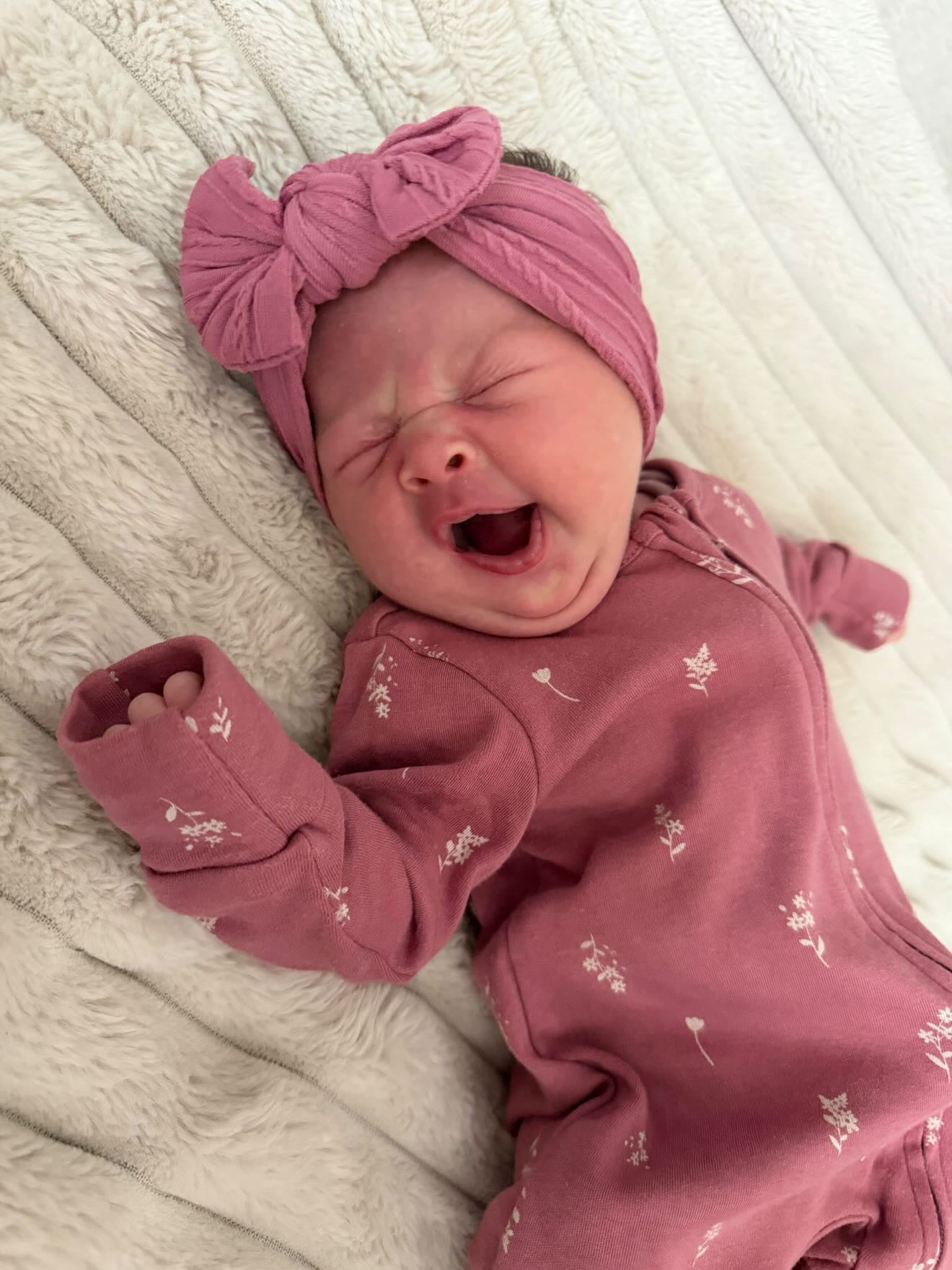 Dark Berry Smaller Bow Headband For Newborns to 3 Years  Old - Image 4