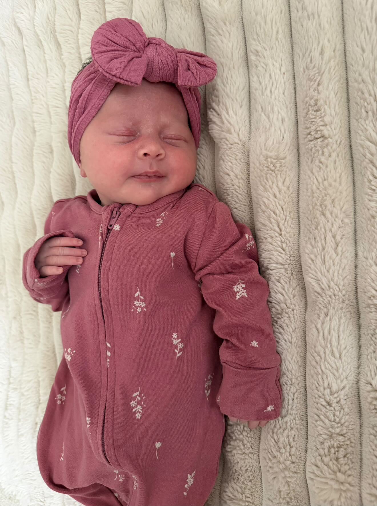 Dark Berry Smaller Bow Headband For Newborns to 3 Years  Old - Image 6