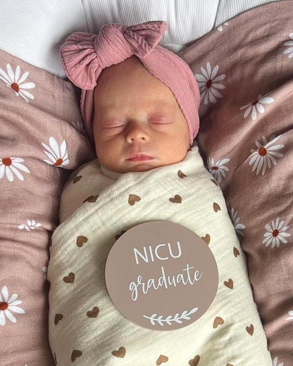 Darker Dusty Pink Smaller Bow Headband Designed For Babies - Image 2