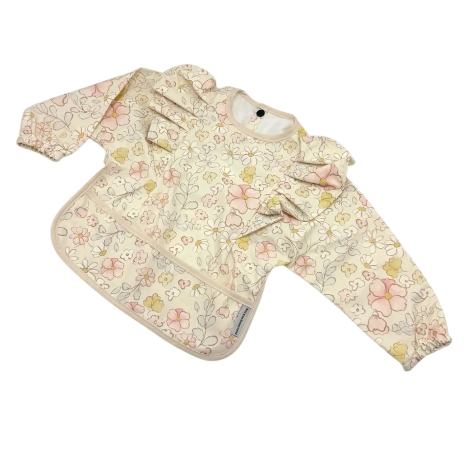 Ditsy Floral Waterproof Bib with Sleeves For 6-18 Months - Image 1