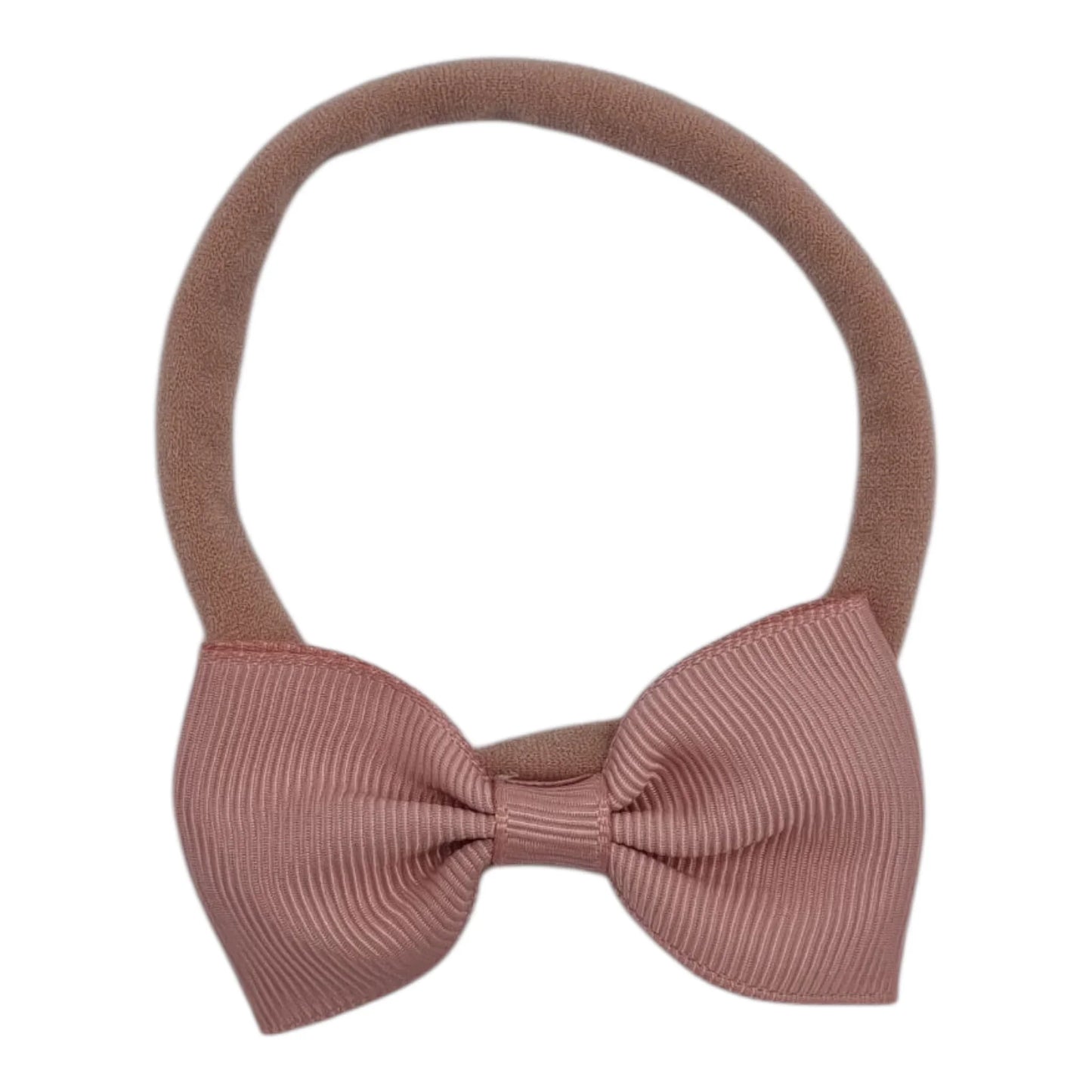 Dusty pink 2.5 inch Dainty Bow Headband For Babies From Newborn - Image 1