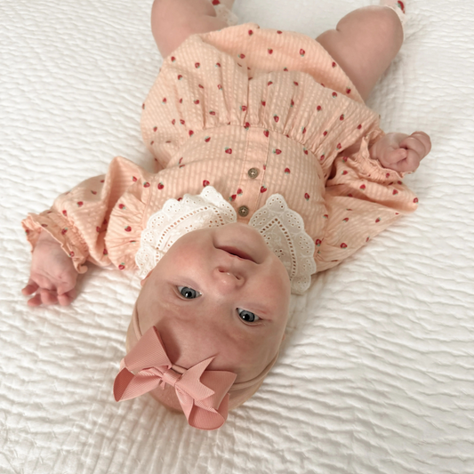 Dusty Pink 3 Inch Baby Bow Headband For Newborns to Toddler - Image 1