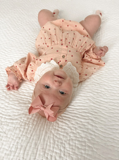 Dusty Pink 3 Inch Baby Bow Headband For Newborns to Toddler - Image 1