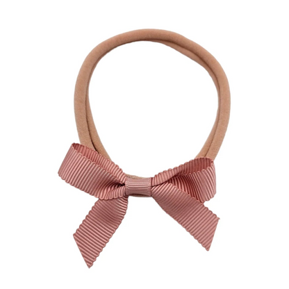 Dusty Pink 2.5 inch Baby Bow Headband For Babies From Newborn - Image 2