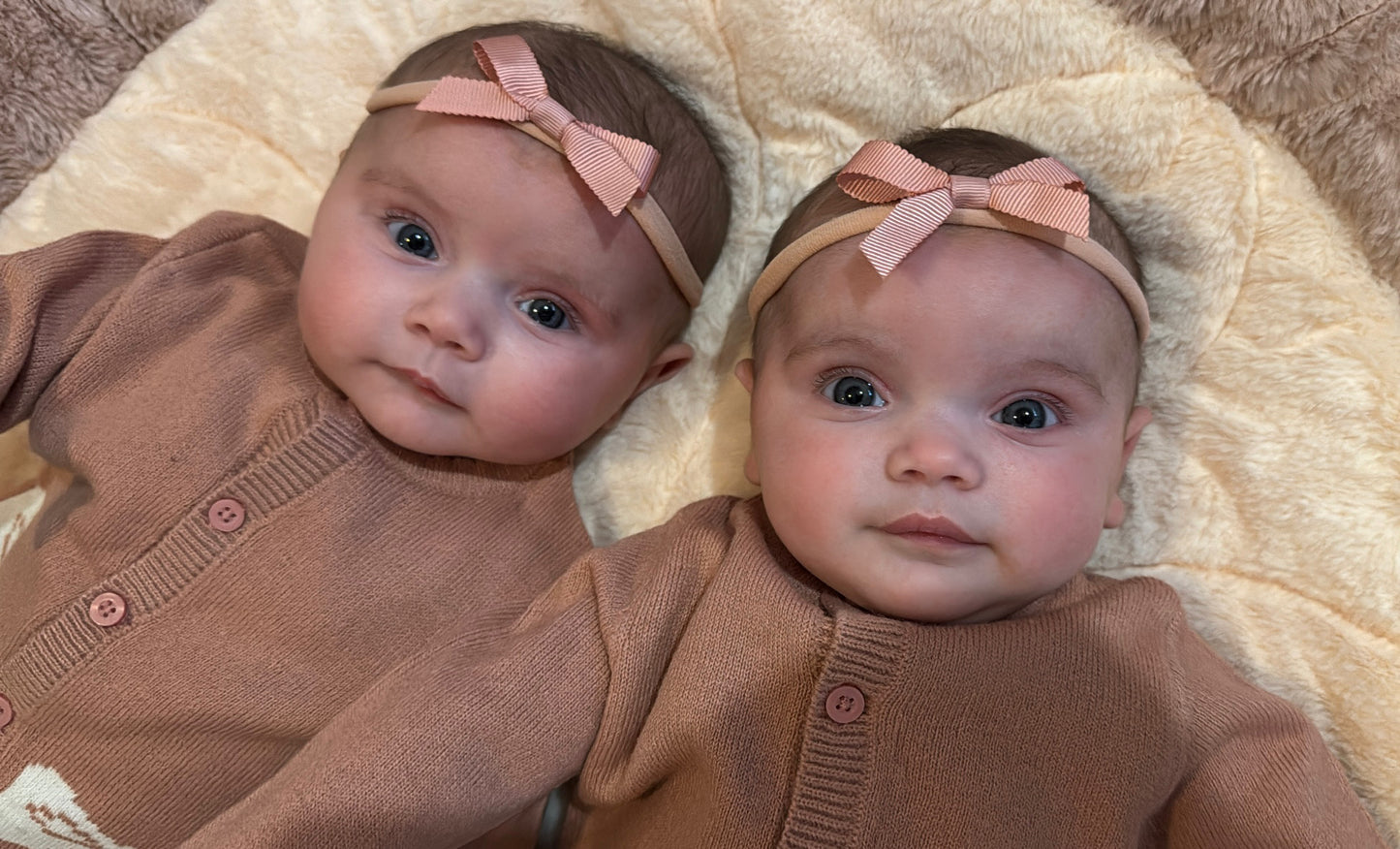 Dusty Pink 2.5 inch Baby Bow Headband For Babies From Newborn - Image 3
