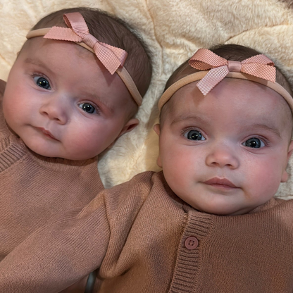Dusty Pink 2.5 inch Baby Bow Headband For Babies From Newborn - Image 7