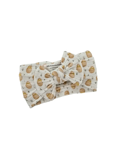 Easter Chick Smaller Bow Headband For Girls From Newborn - Image 2