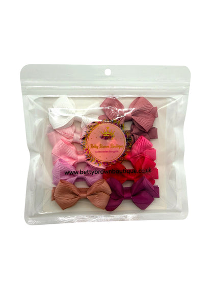 Perfect Pastels Pack of 10 My First Bow Clips For Baby Girls - Image 3