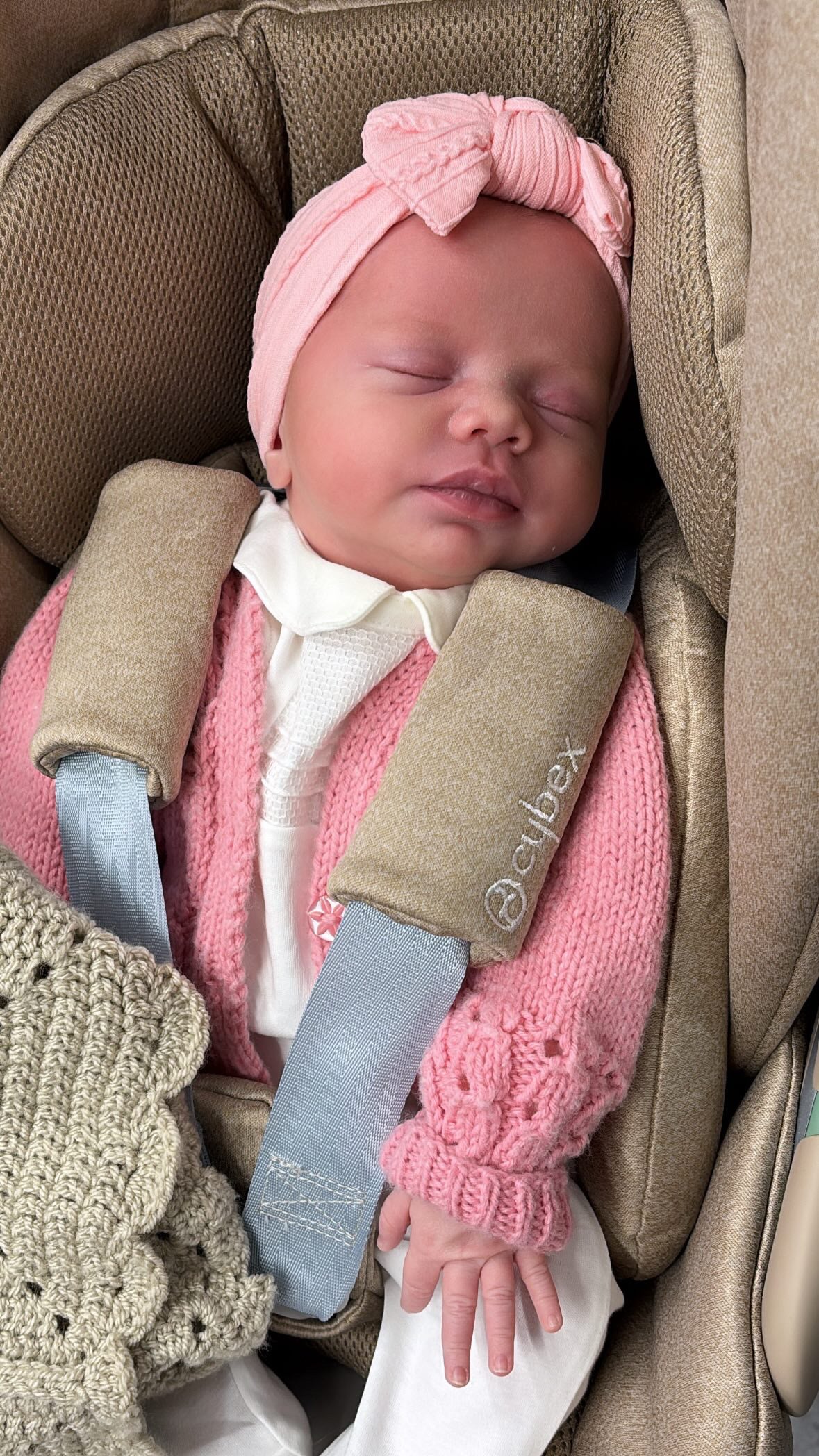 Flamingo Pink Smaller Bow Headband For Newborns to Toddlers - Image 8