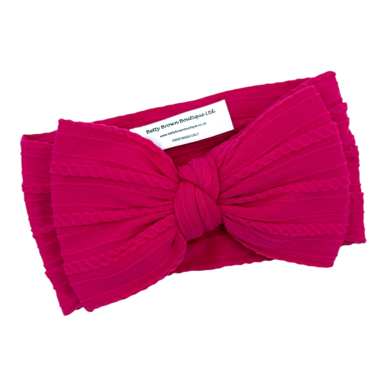 Carnation Pink Larger Bow Headband For Babies to Toddlers - Image 1