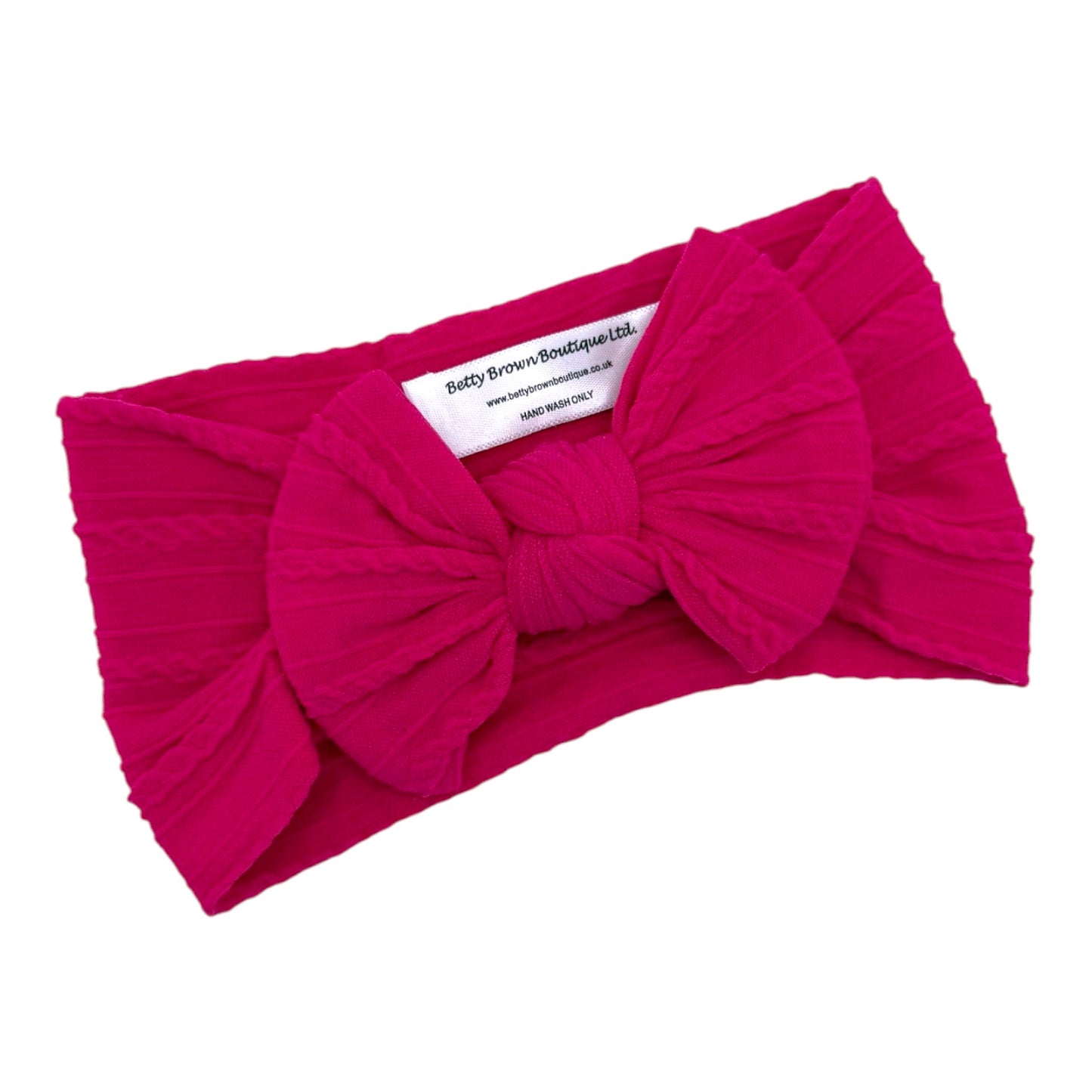 Carnation Pink Smaller Bow Headband For Babies From Newborn - Image 1