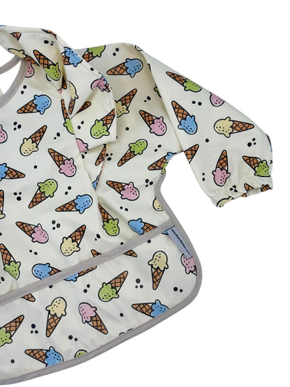 Ice Cream Frill Bib with Sleeves For 6-36 Month Old - Image 4