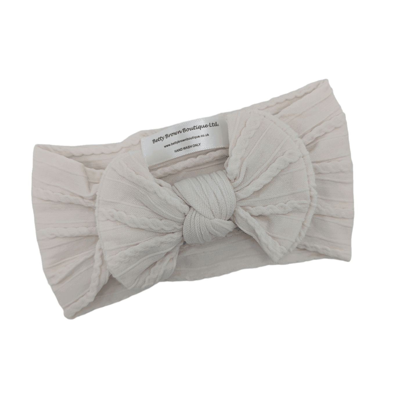 Ivory Smaller Bow Headband For Newborns Babies to Toddlers - Image 2