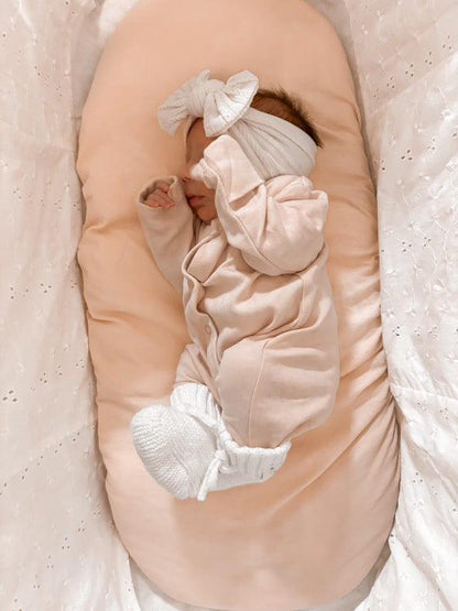 Ivory Smaller Bow Headband For Newborns Babies to Toddlers - Image 3