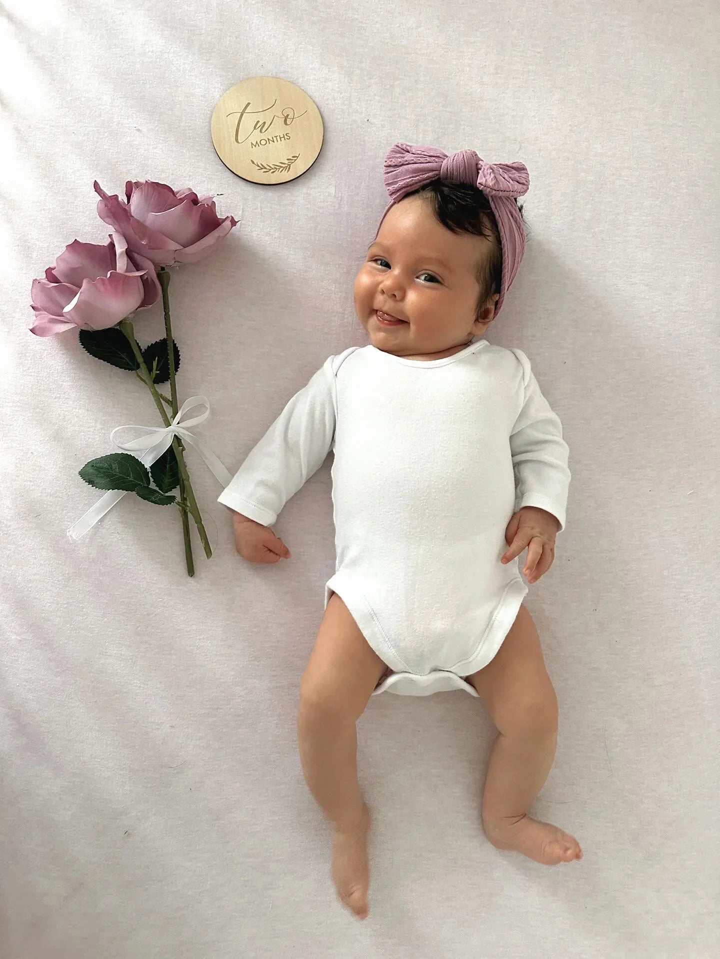 Lavender Smaller Bow Headband Perfect For Baby Girls - Image 4
