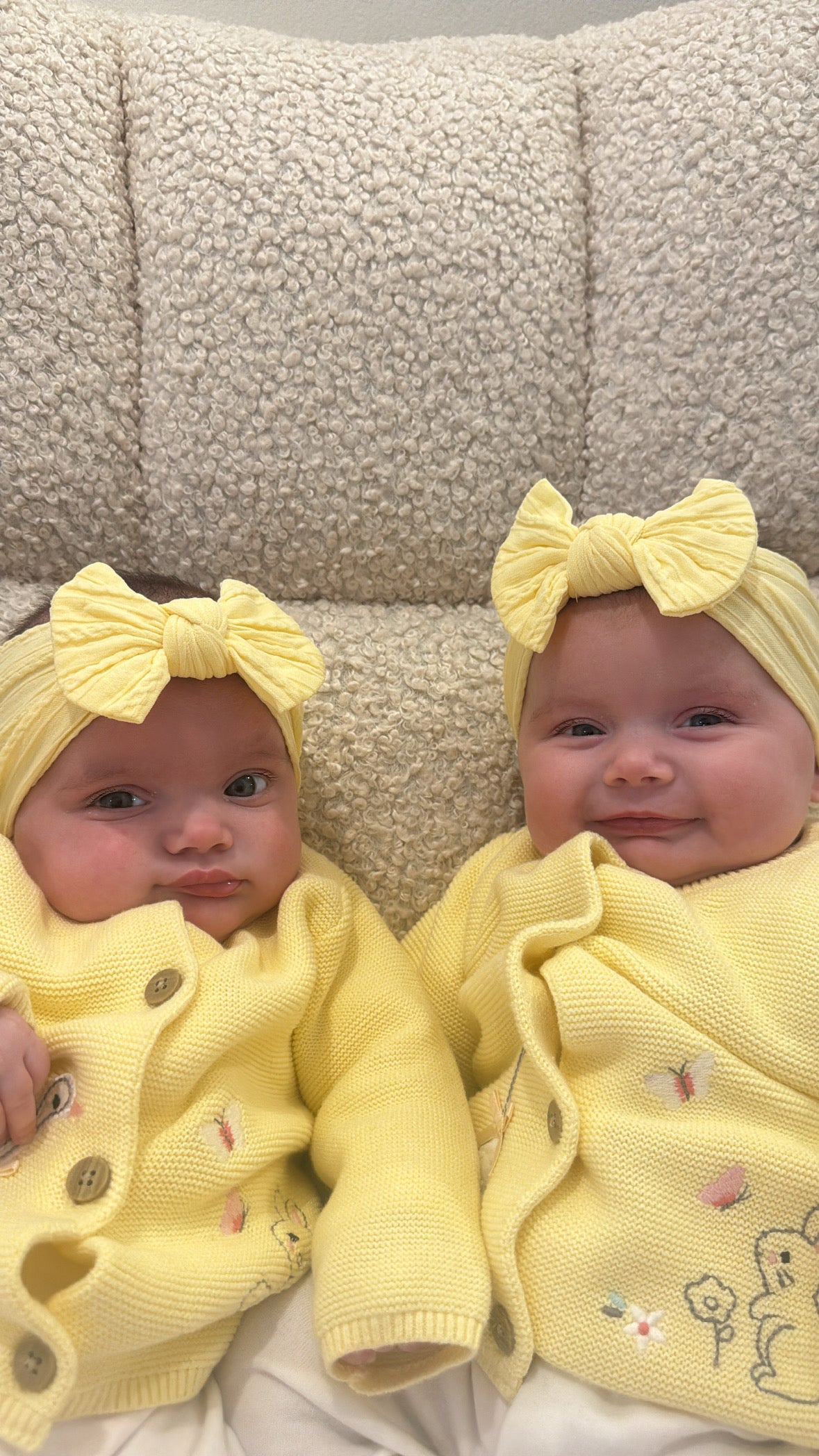 Lemon Smaller Bow Headband For Newborns to 3 Years Old - Image 1