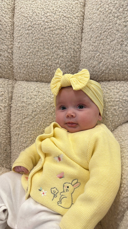 Lemon Smaller Bow Headband For Newborns to 3 Years Old - Image 2