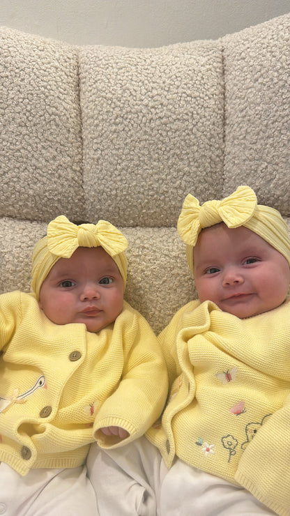 Lemon Smaller Bow Headband For Newborns to 3 Years Old - Image 4