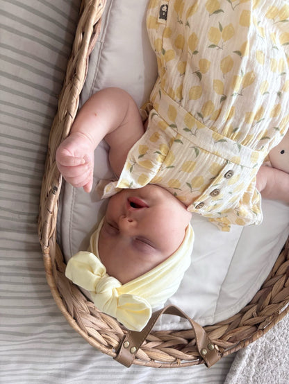 Lemon Bow Turban Hat For Babies From Newborn to 6 Months - Image 7