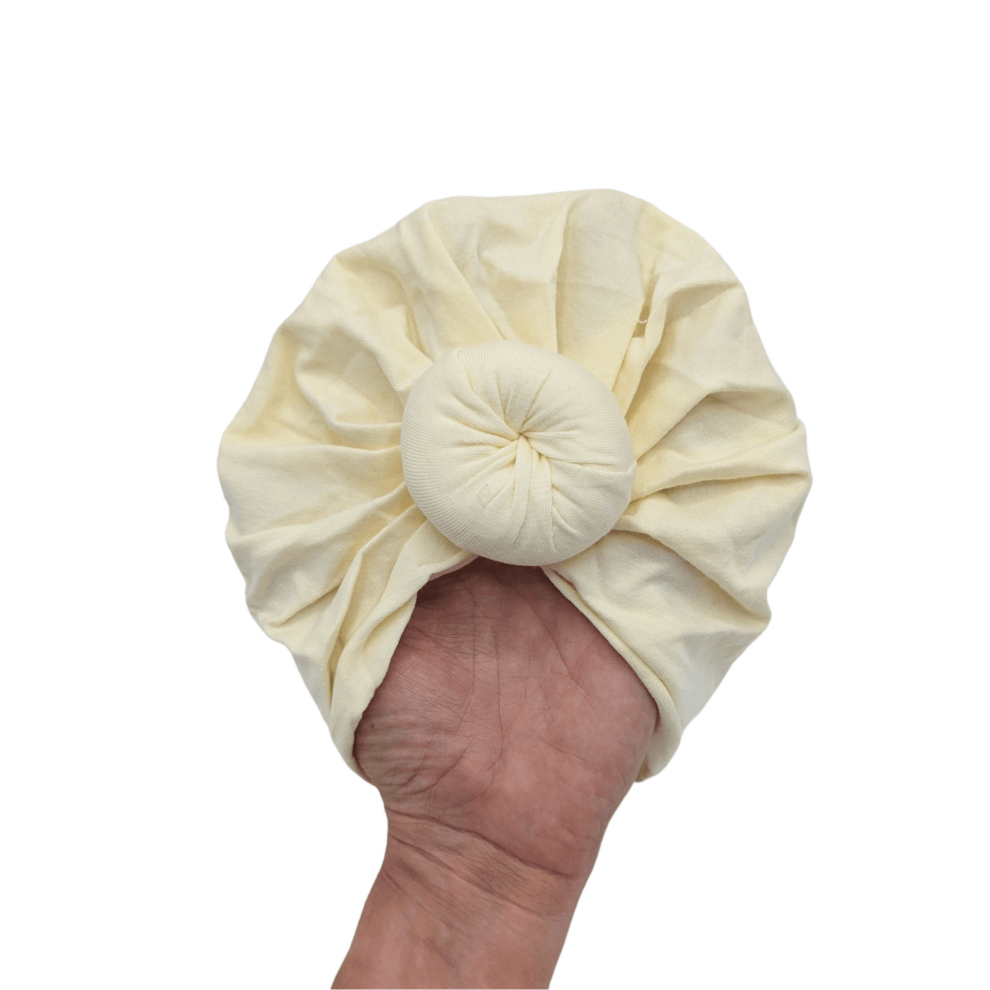 Lemon Turban Hat with Donut Design For Newborns to 6 Months - Image 2