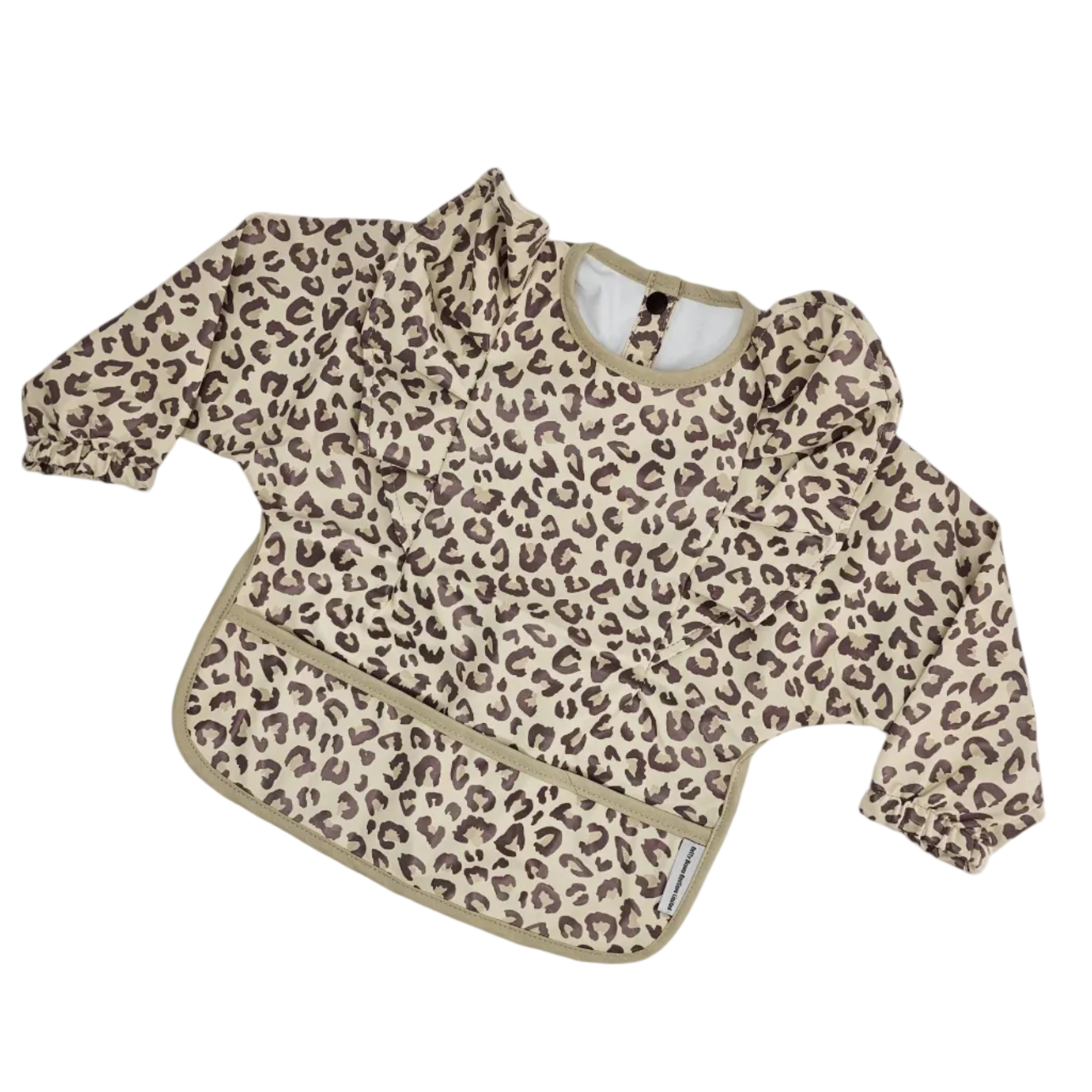 Leopard Print Baby Bib with Sleeves For 6-36 Months Old - Image 2