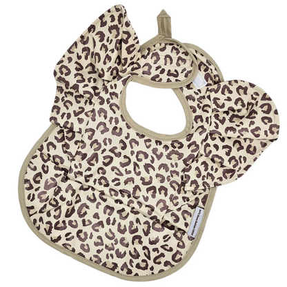 Leopard Print Waterproof Baby Bib For 6-18 Months old - Image 2