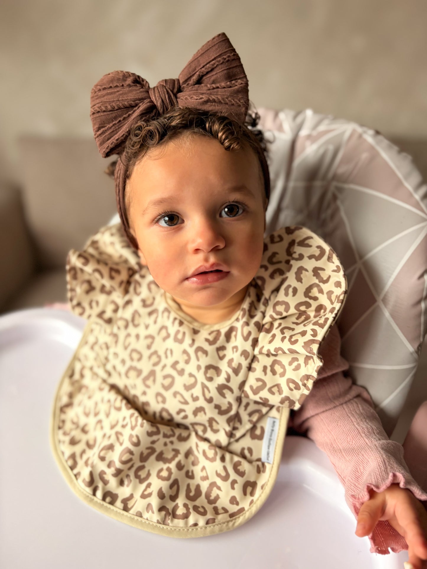 Leopard Print Waterproof Baby Bib For 6-18 Months old - Image 4