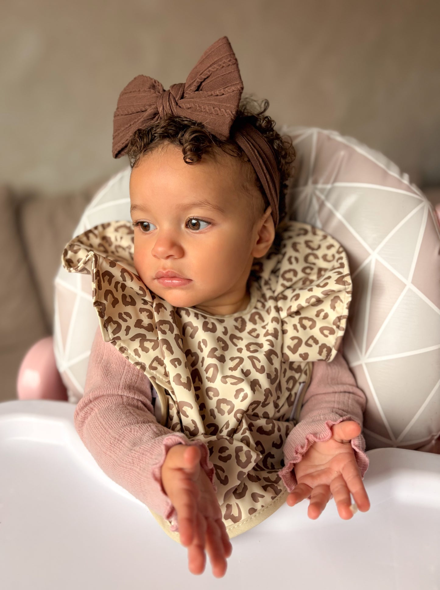 Leopard Print Waterproof Baby Bib For 6-18 Months old - Image 5