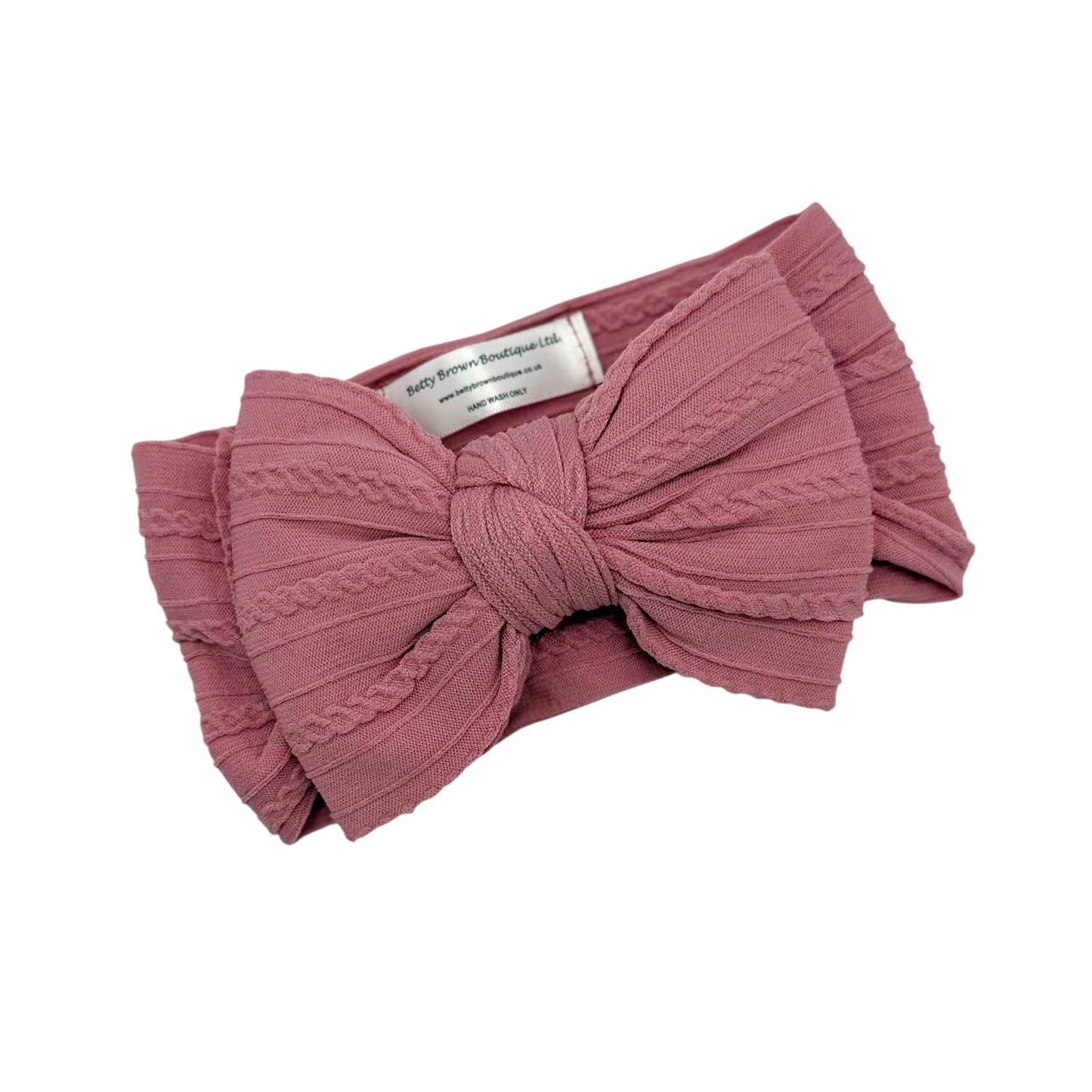 Light Berry Larger Bow Headband Suitable For Newborn Babies - Image 2