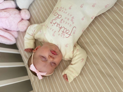 Light Pink 2.5 inch Bow Headband For Newborns to Toddlers - Image 1