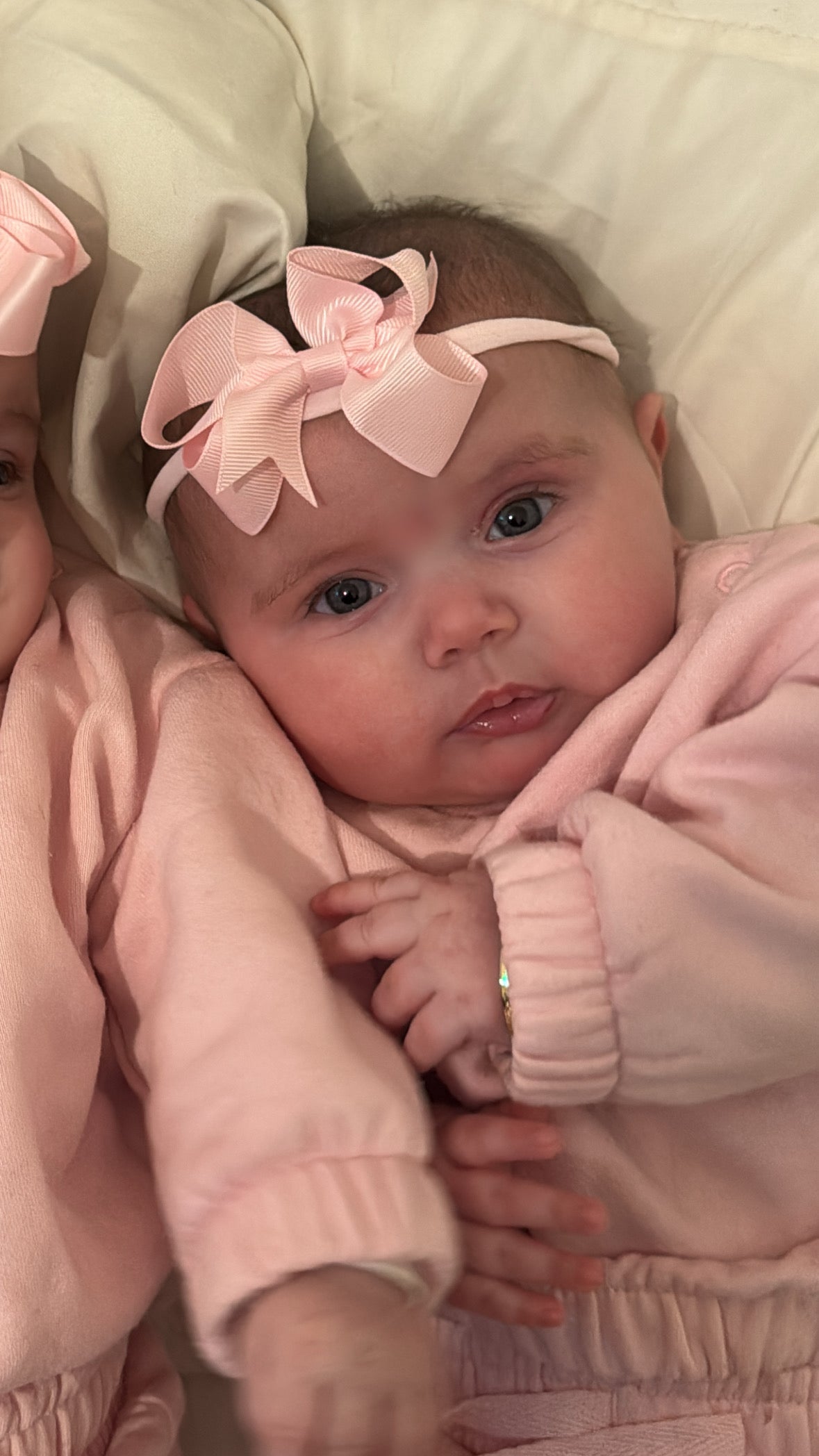 Light Pink 3 Inch Dainty Bow Headband For Girls From Newborn - Image 4
