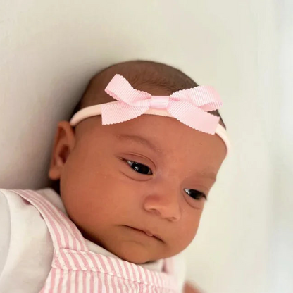 Light Pink 2.5 inch Bow Headband For Newborns to Toddlers - Image 1