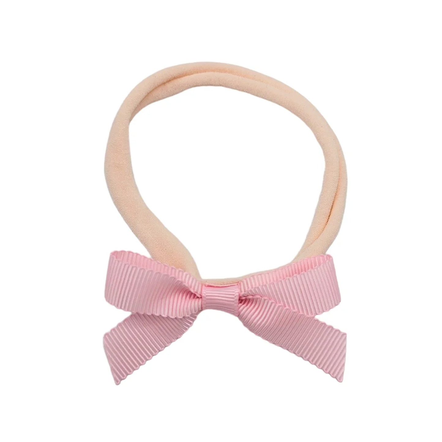 Light Pink 2.5 inch Bow Headband For Newborns to Toddlers - Image 2