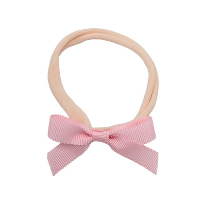 Light Pink 2.5 inch Bow Headband For Newborns to Toddlers - Image 2