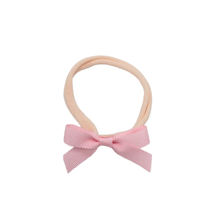 Light Pink 2.5 inch Bow Headband For Newborns to Toddlers - Image 2